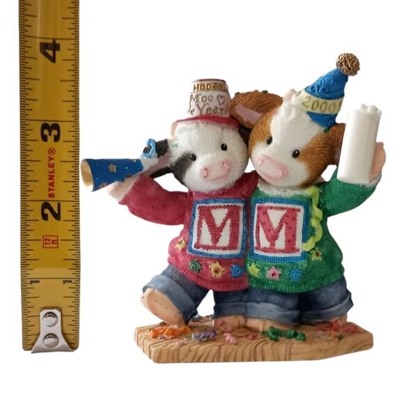 Marys Moo Moos Hoofy Moo Year 540951 Cow Figurine Millennium Enesco Vintage - Picture 2 of 13